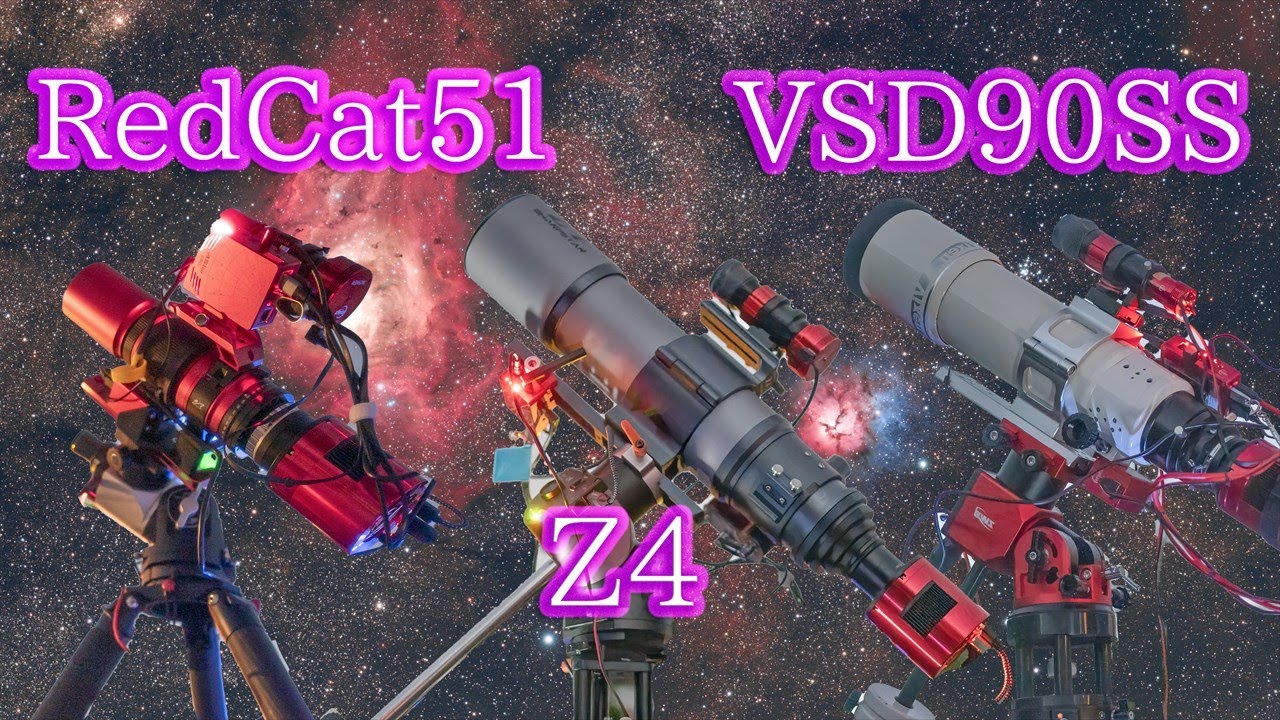 天城高原で望遠鏡を3本まとめて使う Operated three telescopes Vixen