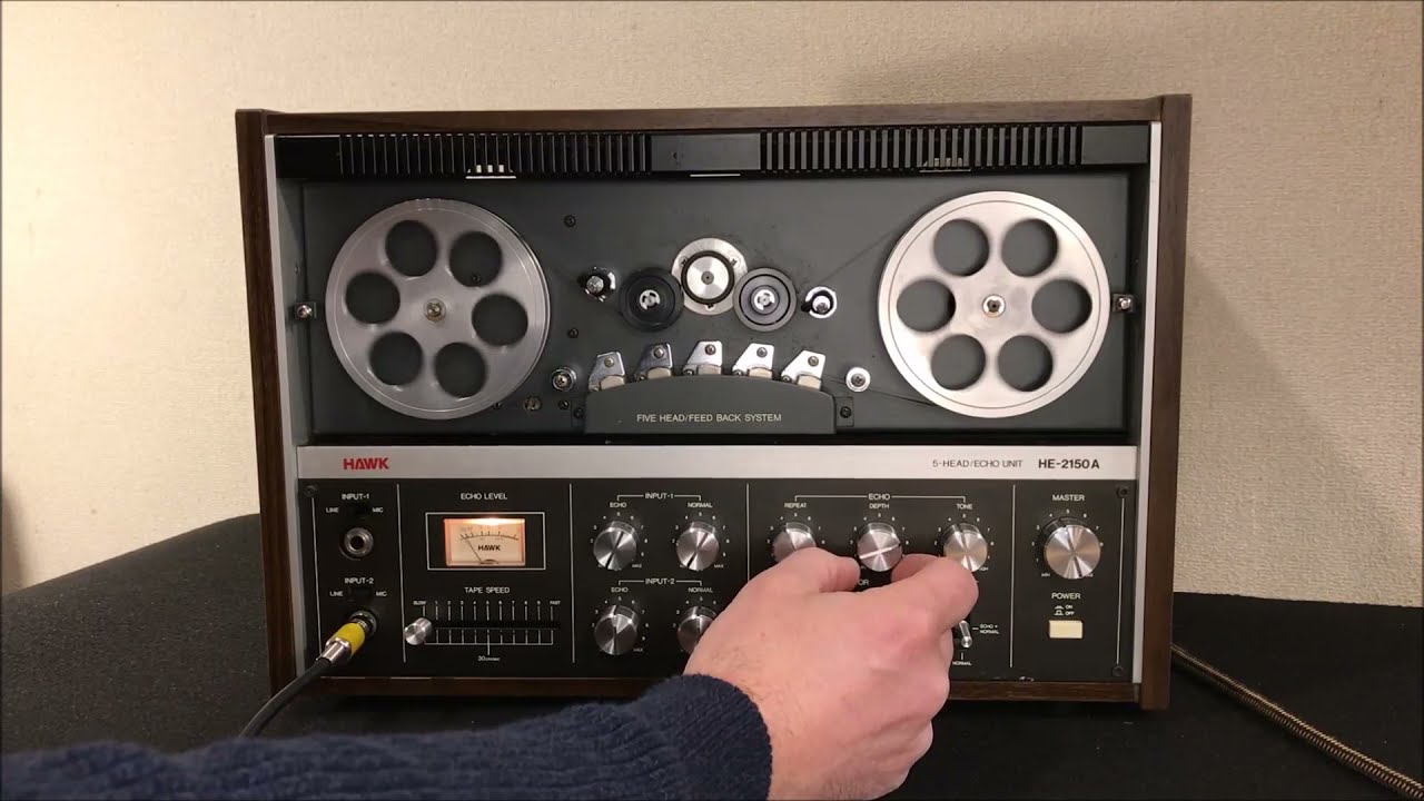 Hawk HE-2150A vintage tape echo simple demo and detailed look
