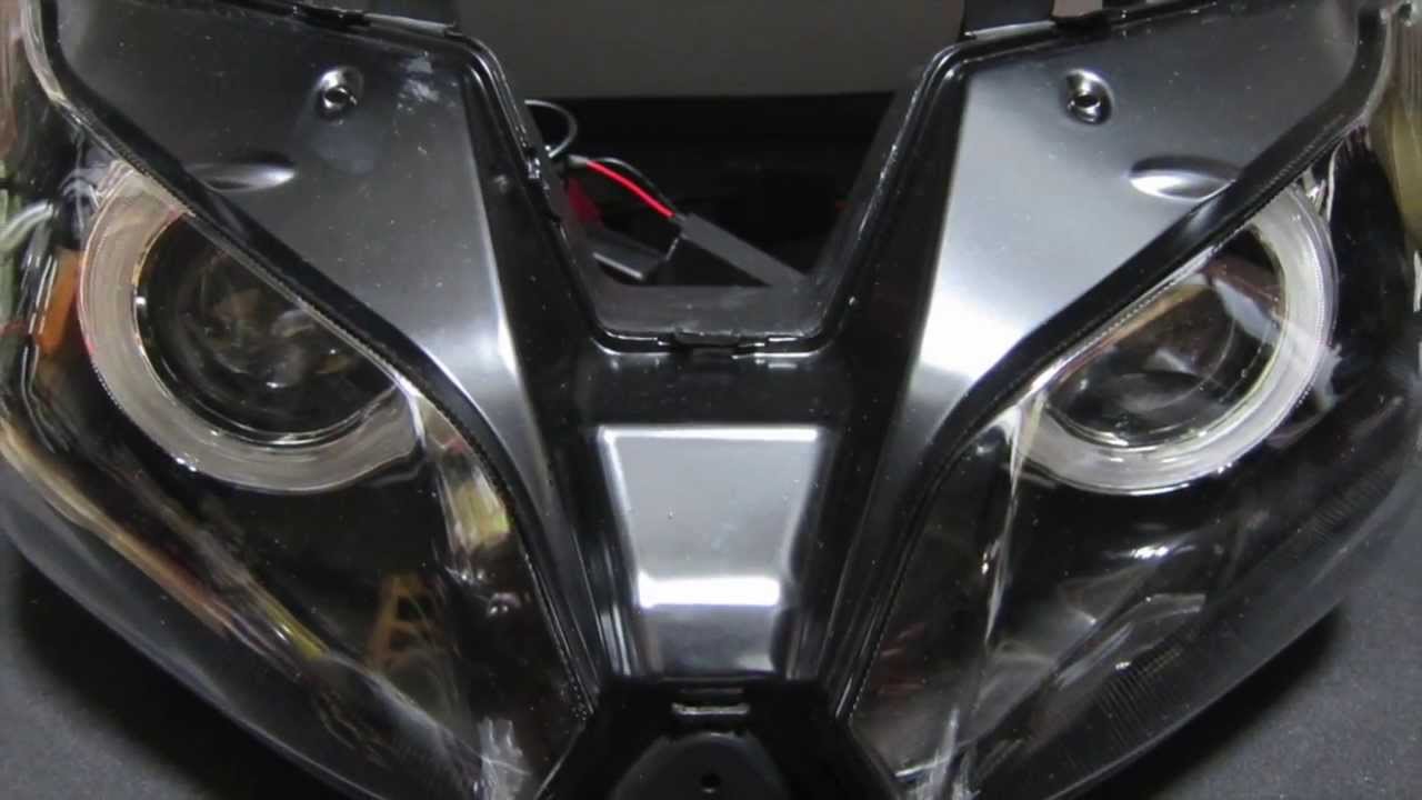 Ninja250(2013〜)HIDプロジェクターヘッドライト - YouTube