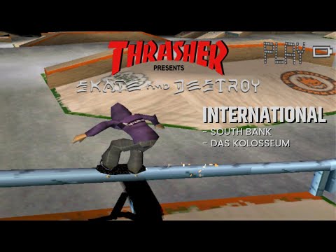 Thrasher: Skate and Destroy #5 - International! (PS1 Gameplay