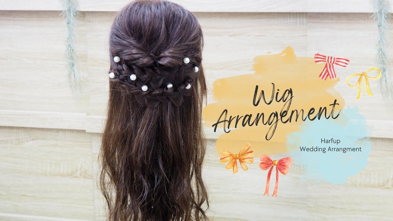 ウィッグでヘアアレンジ（編み込み風ハーフアップ編）#ウィッグ