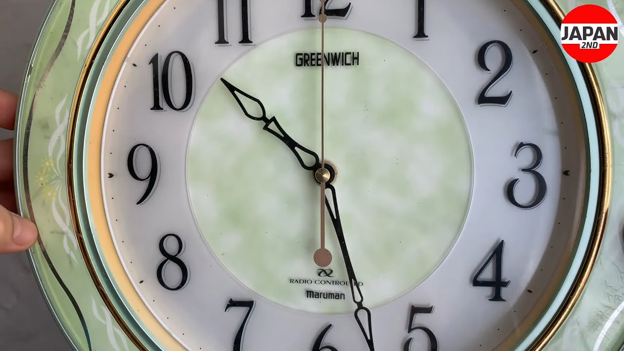 Maruman Greenwich Radio Controlled MJU7350 電波時計 壁掛け