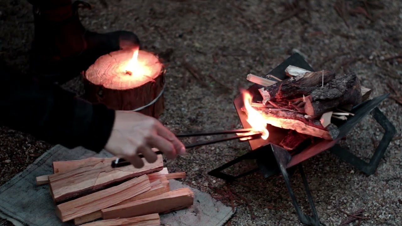 ファイヤースタンドコンプリート ブラック*3/4出荷 - アイアンキャンプ