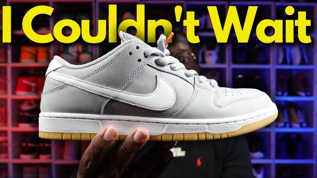 Nike Dunk Low SB Wolf Grey: In-Hand Review (orange label) - YouTube