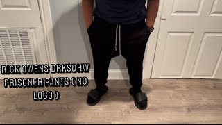 Rick Owens DRKSHDW Prisoner Drawstring Pants 'Black' ( No Logo