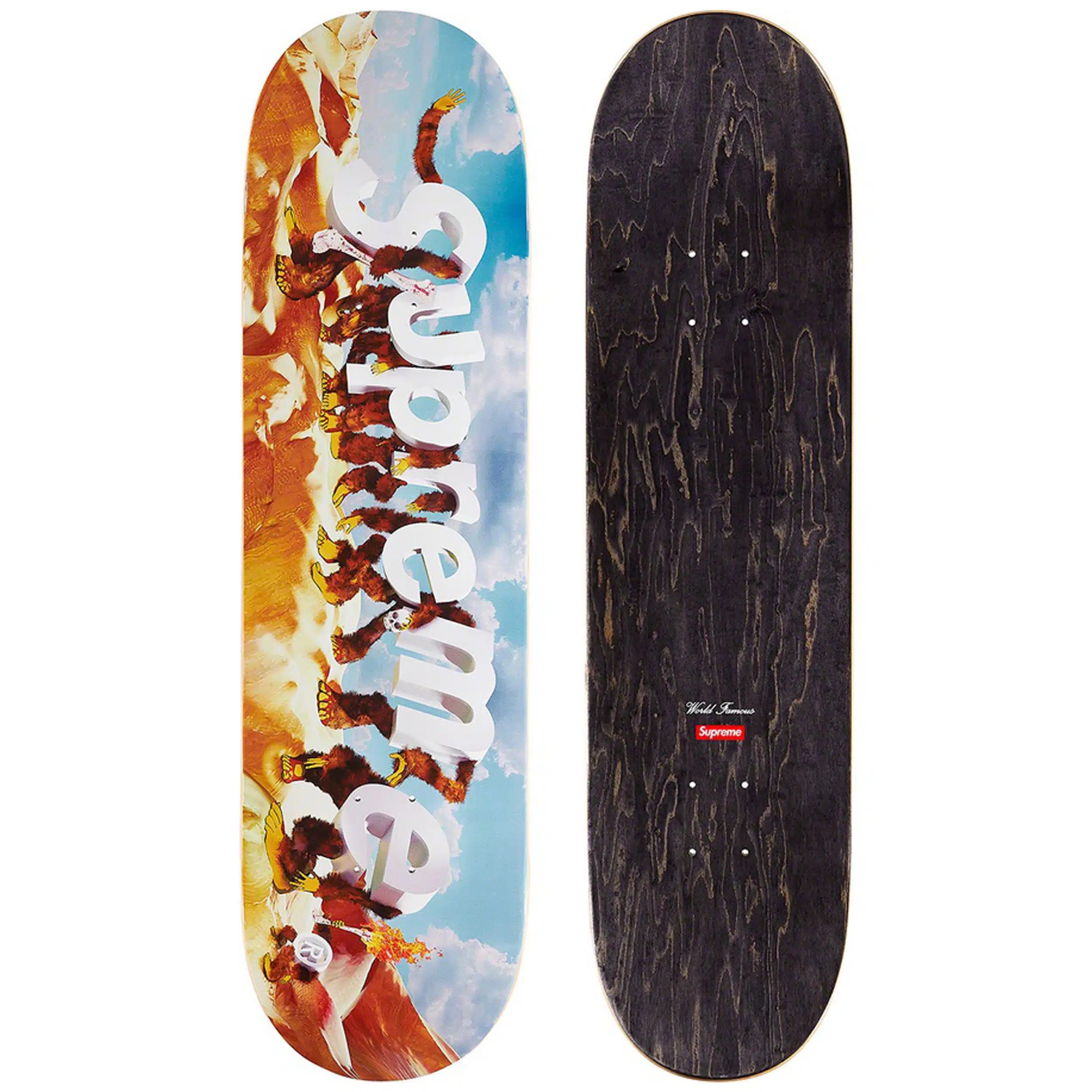 Supreme Chrome Logo Skatedeck (Black) • CuratedBySey.com