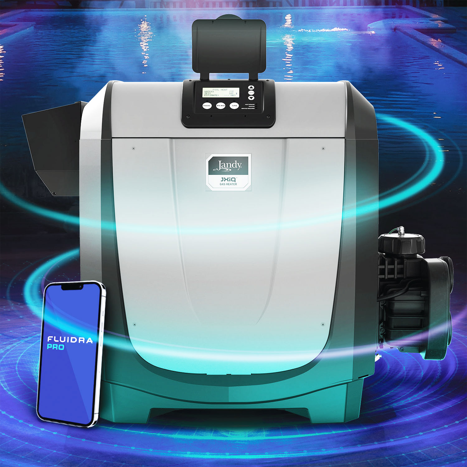 🔥 JXiQ400NK Jandy® JXiQ Pool Spa Natural Gas Heater with VersaFlo