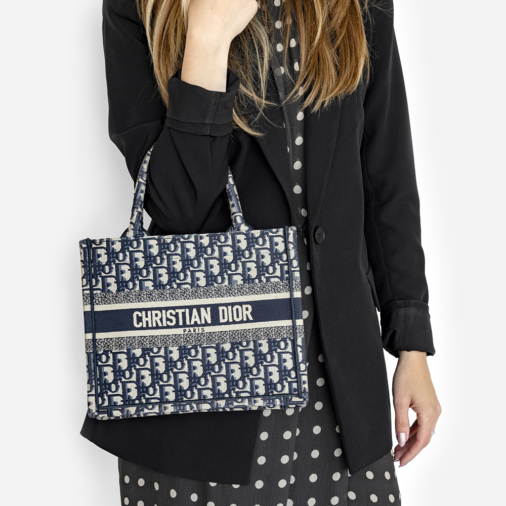 A Christian Dior Book Tote Size Guide - Academy by FASHIONPHILE