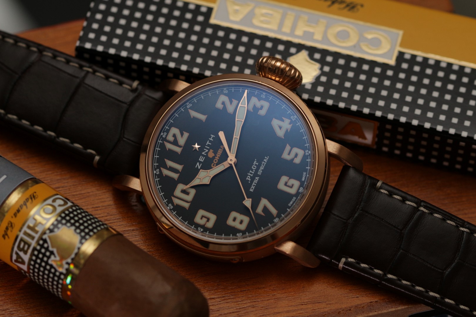 New Release: Zenith x Cohiba Pilot Type watches :