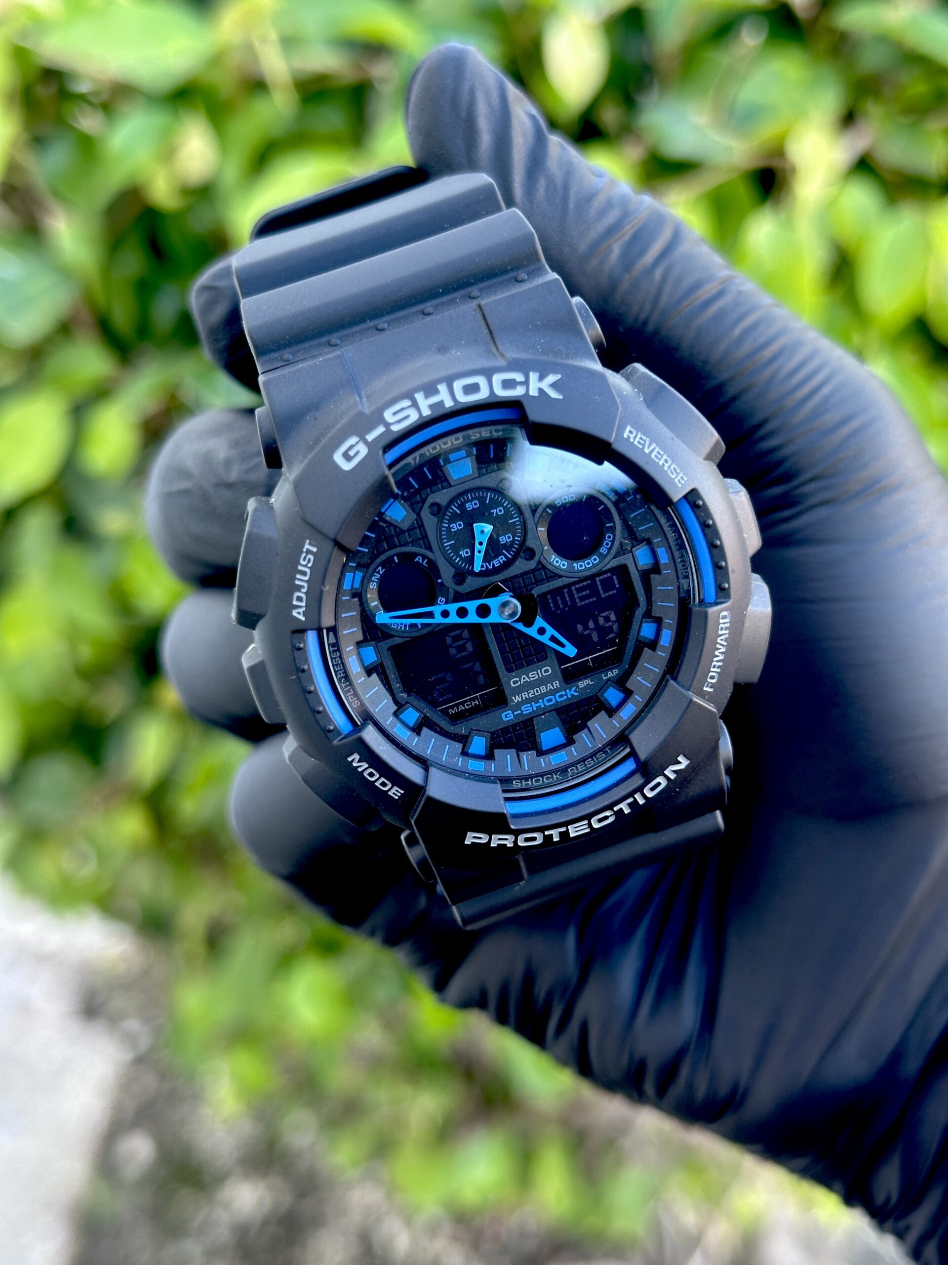 Casio Men's GA-100 XL Series G-Shock Black/Blue – Dr. Apparel