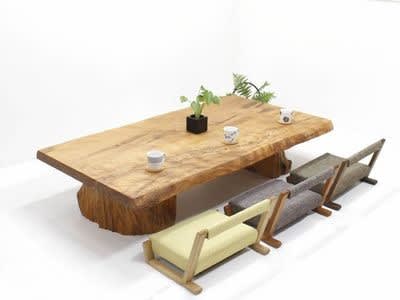 無垢一枚板作品紹介】屋久杉一枚板座卓 | 近藤工芸BLOG