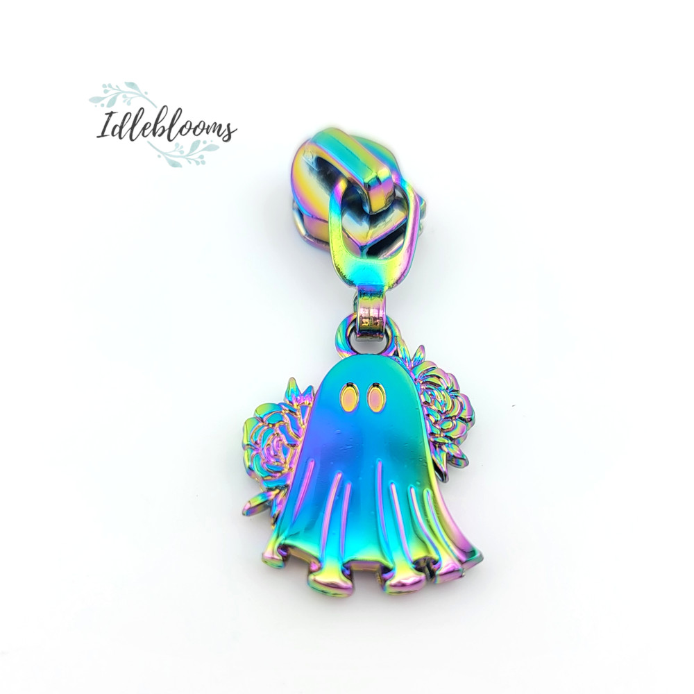 Floral Ghosts #5 Zipper Pull * Idleblooms