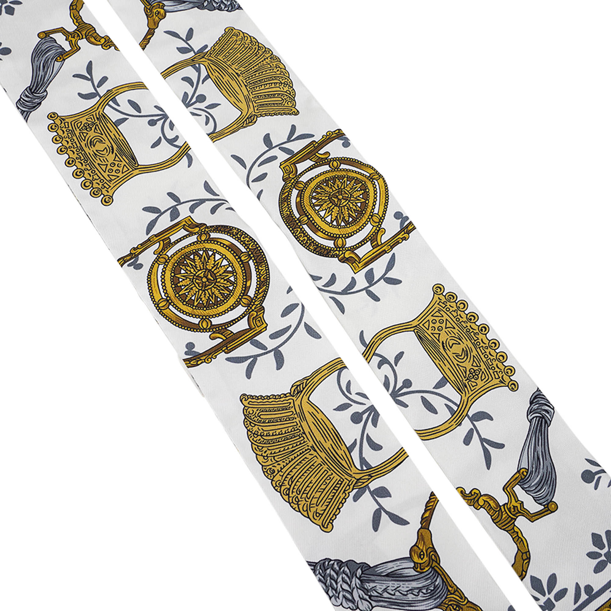 Hermès Etriers Remix Twilly Silk Scarf in Graphic Design | Mightychic