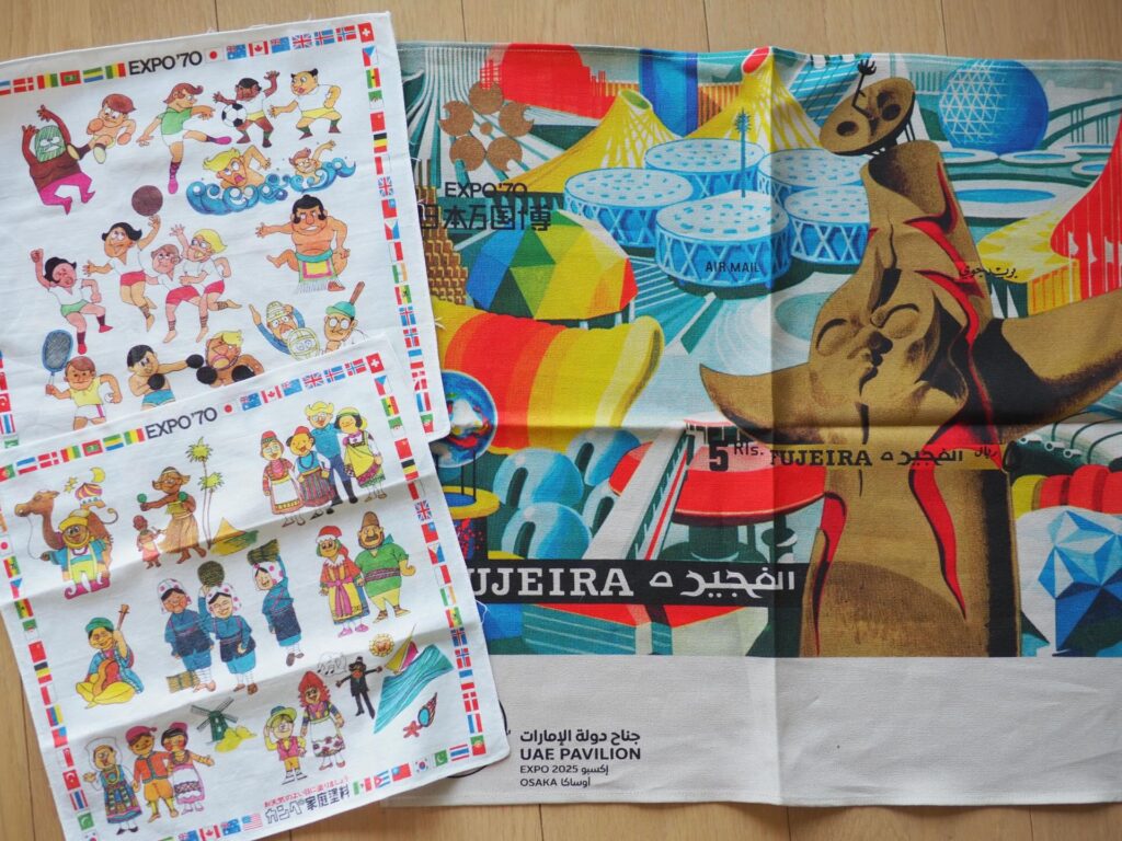 新品未開封】 万博 UAE 太陽の塔 ハンカチ スカーフ アラブ 大阪関西