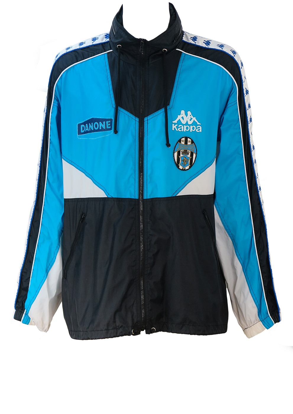 Vintage 90's Kappa Juventus Blue, White & Black Windcheater Track