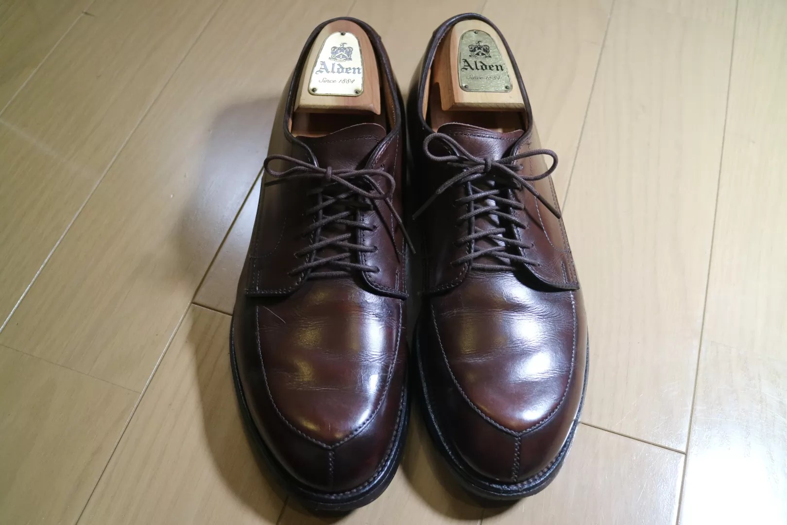 Alden 54441】オールデンVチップ カーフレザー｜経年変化 - riverforest23