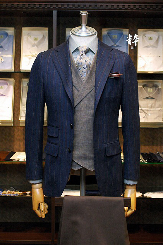 Bespoke Jackets(オーダージャケット) ネイビーストライプ DRAPERS