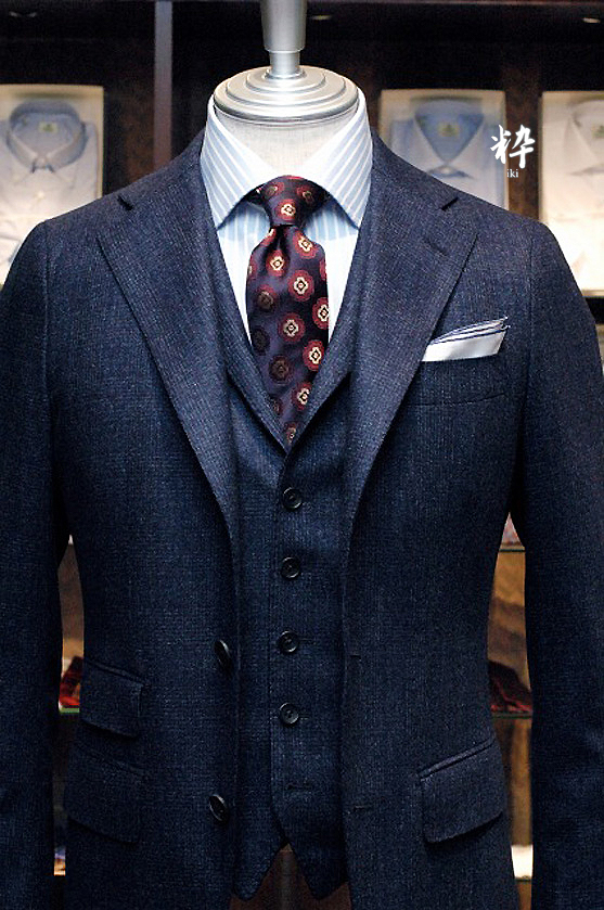 Bespoke Suit(オーダースーツ) ネイビーグレンチェック DRAPERS