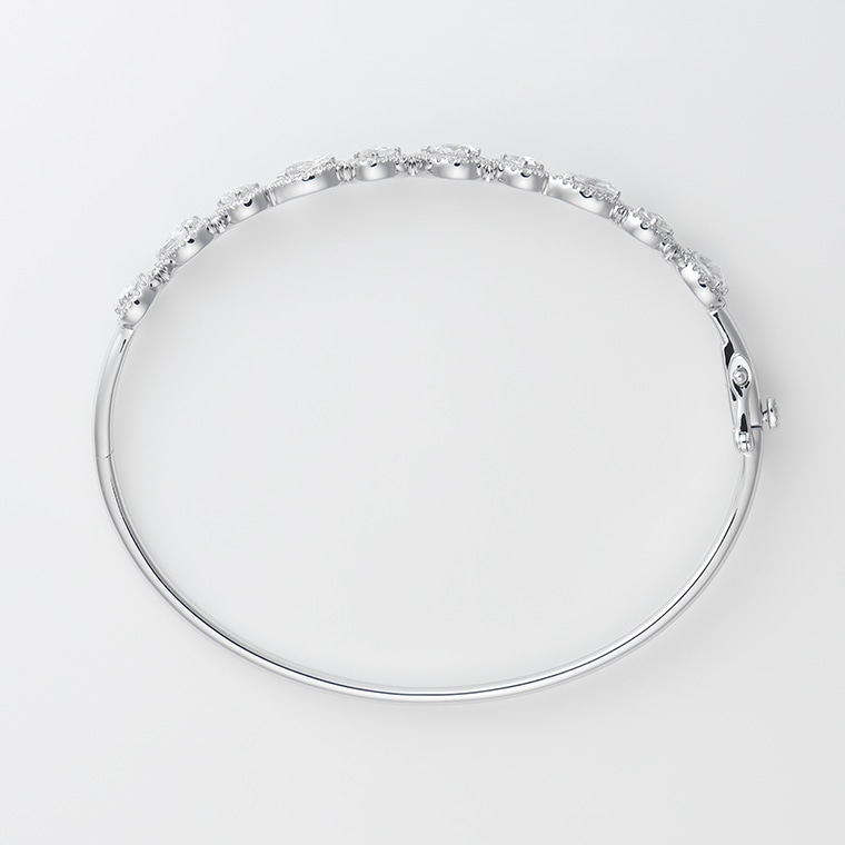 AI001]K18WGダイヤモンド/バングル(ホワイトゴールド): Hyacca | IMAYO