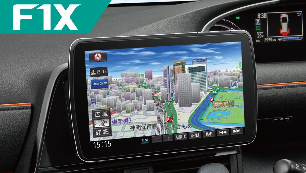 2DINスペースに入る9Vモニター新型ナビ『ストラーダF1X』発売 | AUTO