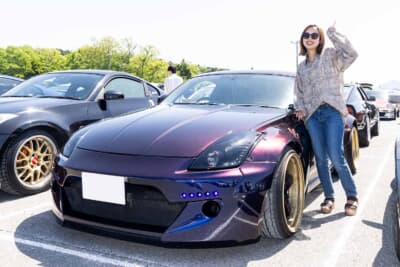 彼女の日産Z33「フェアレディZ」はR34「GT-R」の限定カラーにペイント