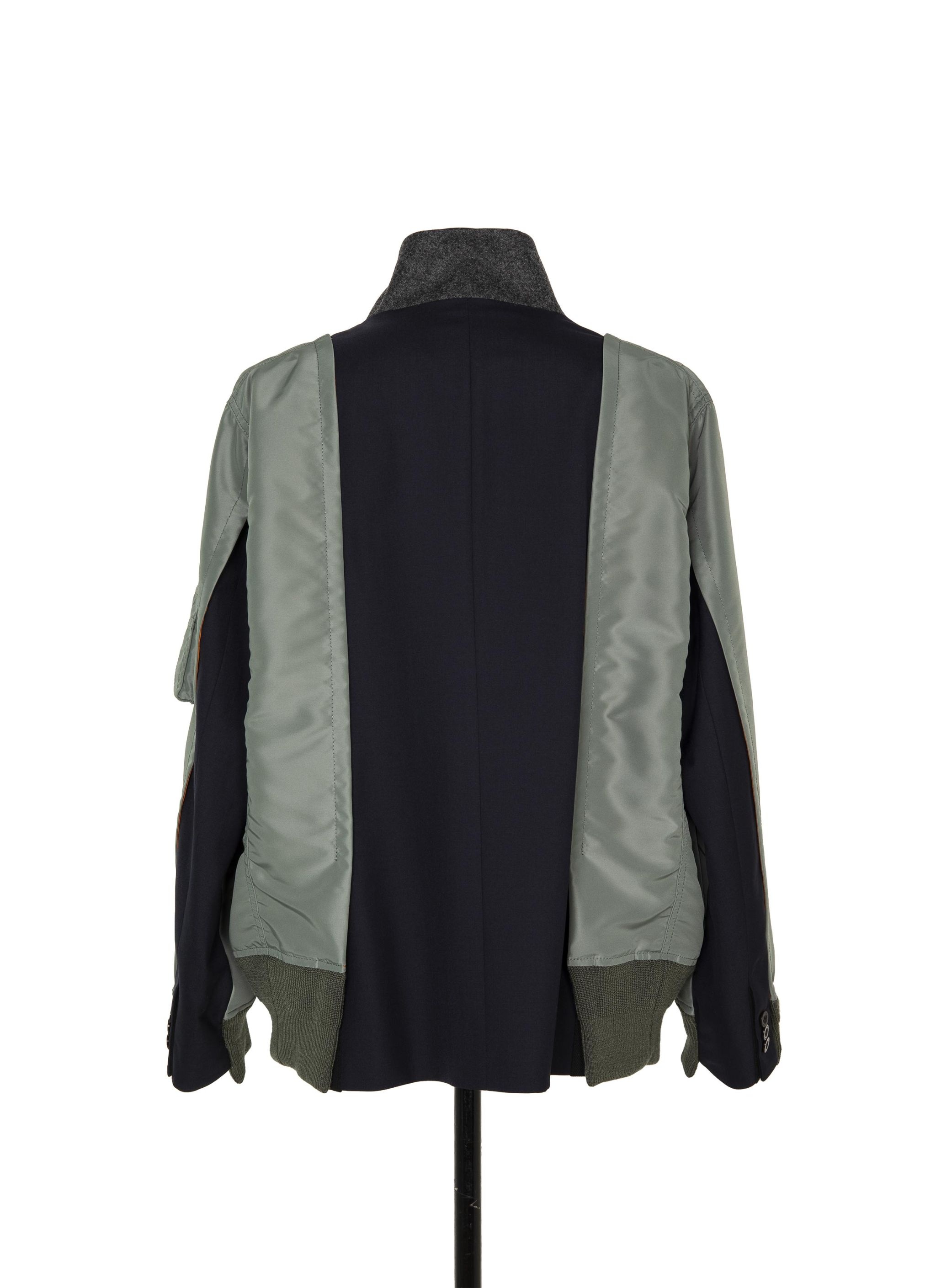 sacai Suiting x Nylon Twill Jacket | REVERSIBLE