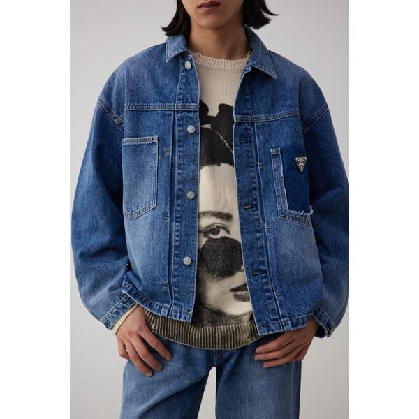 AZUL DENIMロゴプレートジャケット | アズールバイマウジー(AZUL BY