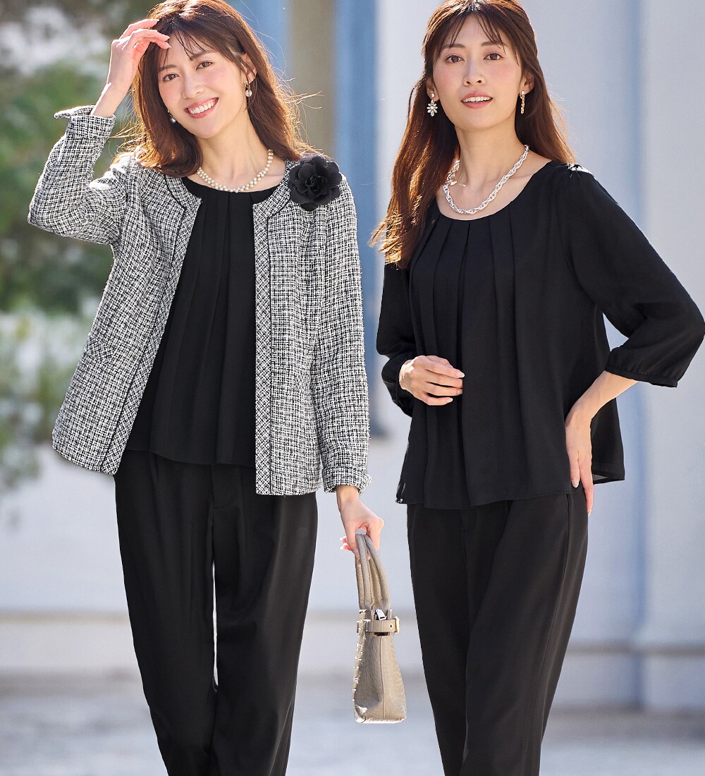 4点セット】入学式卒業式に！ママに嬉しい洗えるパンツスーツ＜7号
