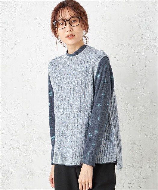 ケーブル編みニットベスト | デコイ(DECOY) | マルイウェブチャネル