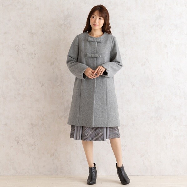 限定カラー】リボンウールコート | ローズティアラ(Rose Tiara