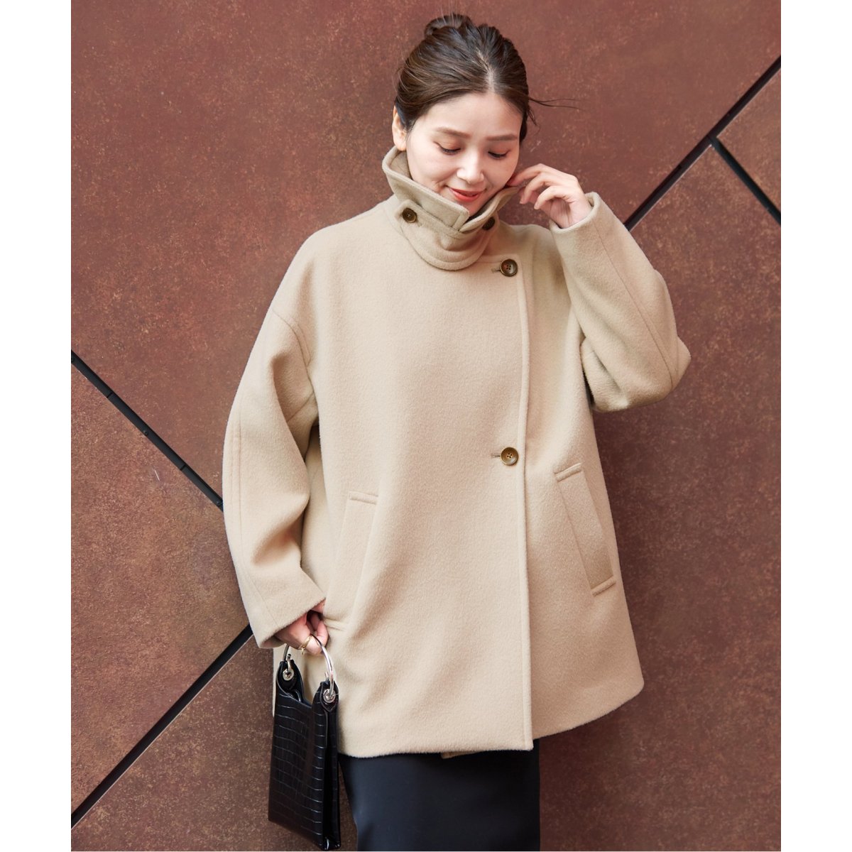 ウールアンゴラバルカラーミドルコート | ジャーナルスタンダード