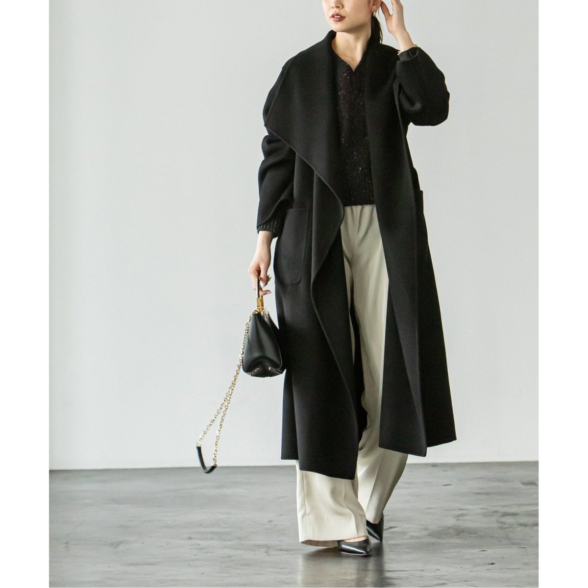 追加》スーパー160リバードレープカラーコート 2 | ノーブル(Noble