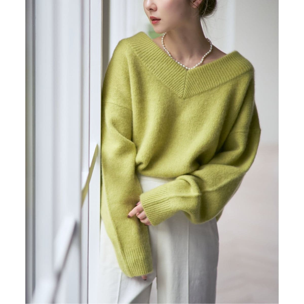 追加》YAKワイドVネックニット | ノーブル(Noble) | マルイウェブチャネル