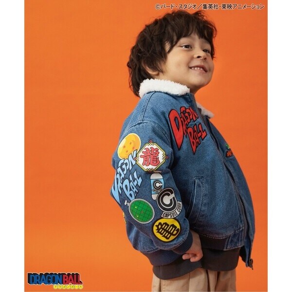 リンク】ドラゴンボールコラボ デニムボアジャケット(キッズサイズ