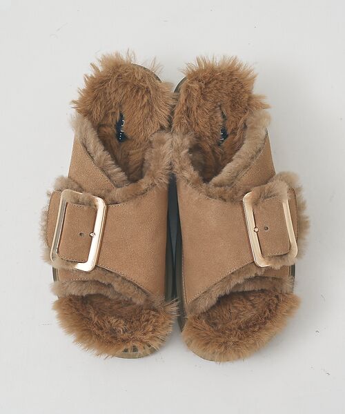 セール】 【MOHI/モヒ】ファーサンダル シングルベルト （サンダル