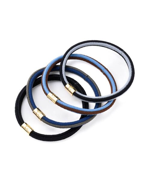 クローバーフープポニー 4本セット （ヘアゴム・シュシュ）｜Complex