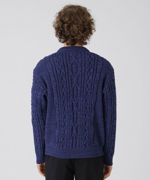 セール】 テクニカルヤーンアランニット （ニット・セーター）｜BLUE