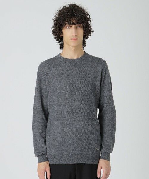 セール】 シャドーチェッククルーネックニット （ニット・セーター