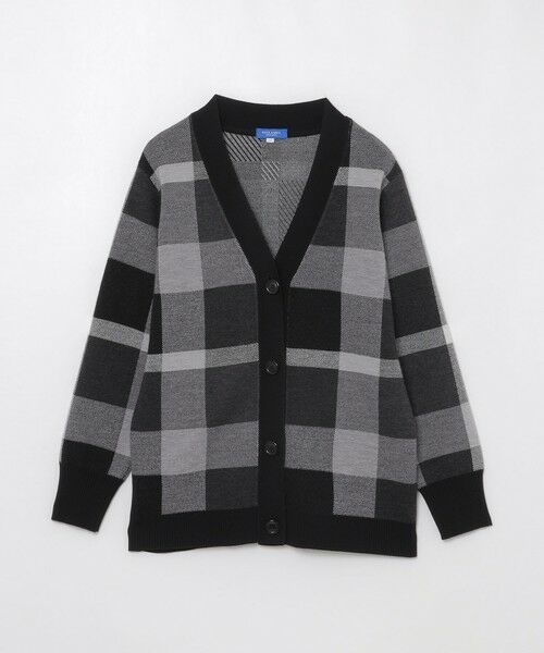 セール】 クレストブリッジチェックウーリージャカードカーディガン