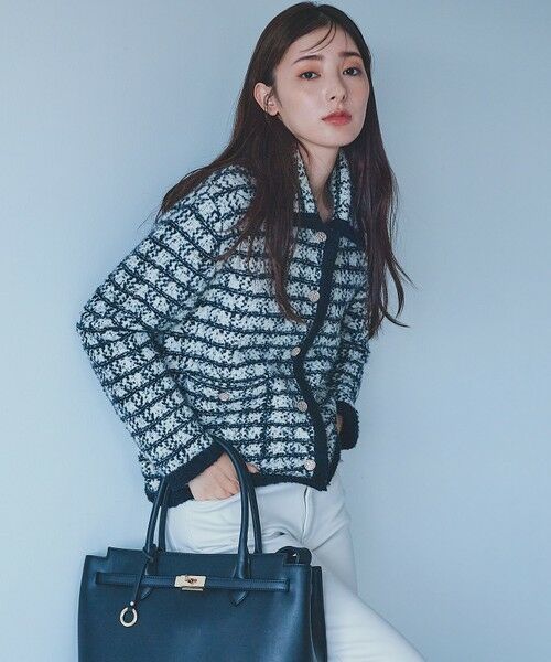 セール】 【洗える】襟付ツイード ジャケット （その他アウター）｜ANY