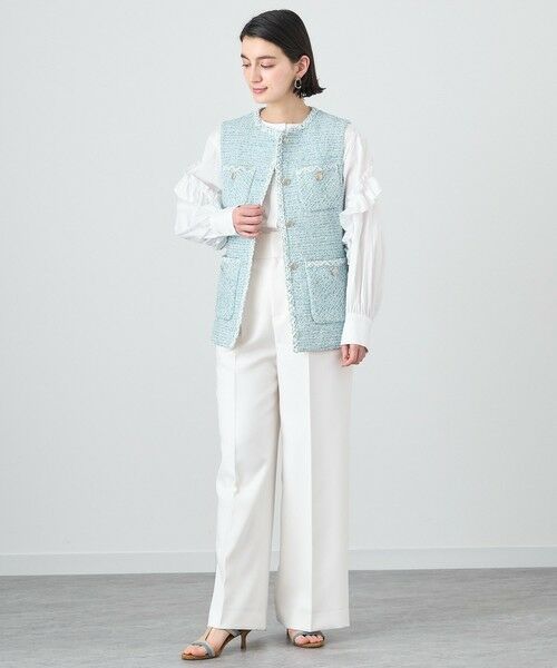 セール】 【セットアップ対応商品】フラッフィーツイード4ポケットジレ