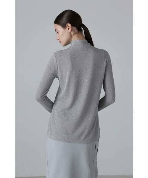 セール】 ◇シャイニーニットジャガードハイネックカットソー