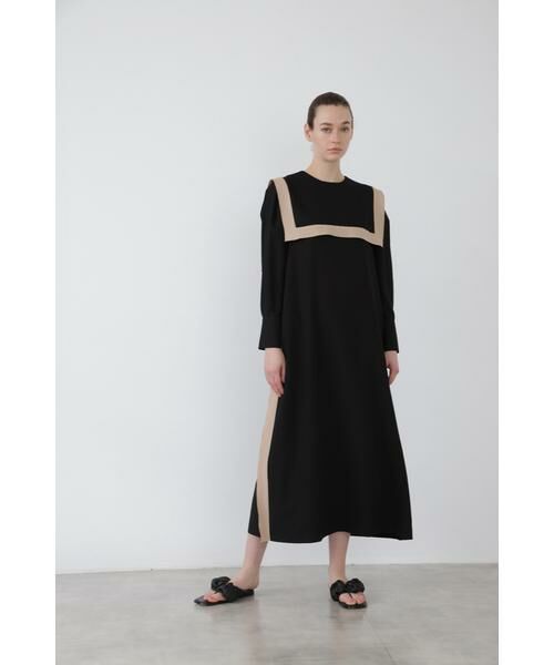 バイカラーラインジョーゼットセーラーヨークワンピース （ワンピース