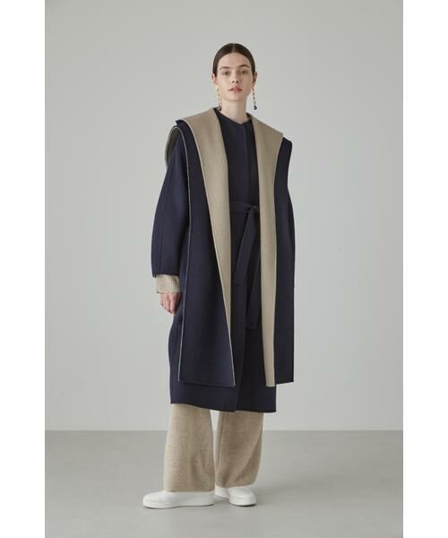カシミヤ混 2TONE リバーロングコート （アウター）｜ADORE / アドーア