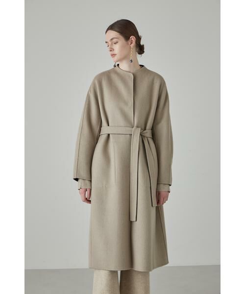 カシミヤ混 2TONE リバーロングコート （アウター）｜ADORE / アドーア