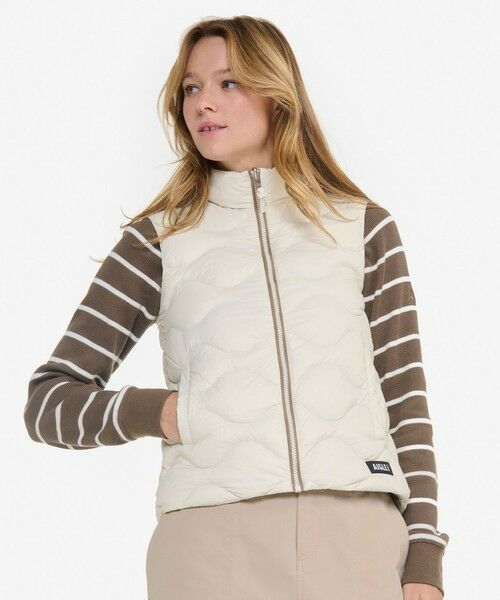 セール】 撥水 スタンドネック ジップアップスリーブレス ナイロン