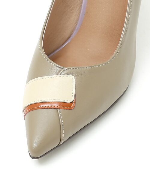 セール】 ポインテッドパッチワーク8cmヒールパンプス （パンプス