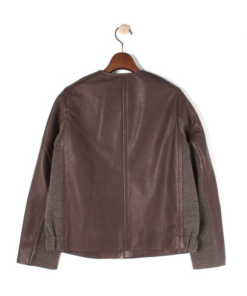 ニットコンビレザージャケット （ブルゾン）｜BEARDSLEY / ビアズリー