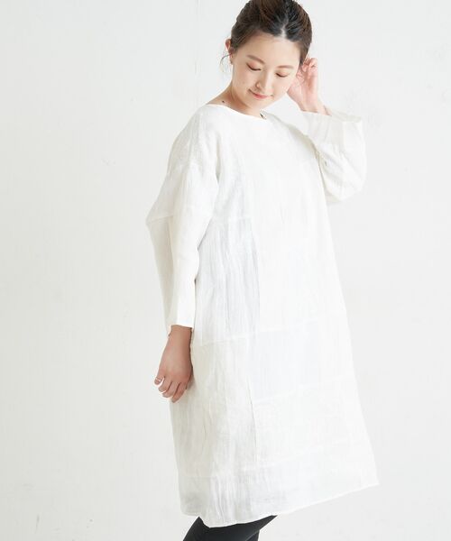 パッチワークチュニックワンピース （ミニ丈・ひざ丈ワンピース