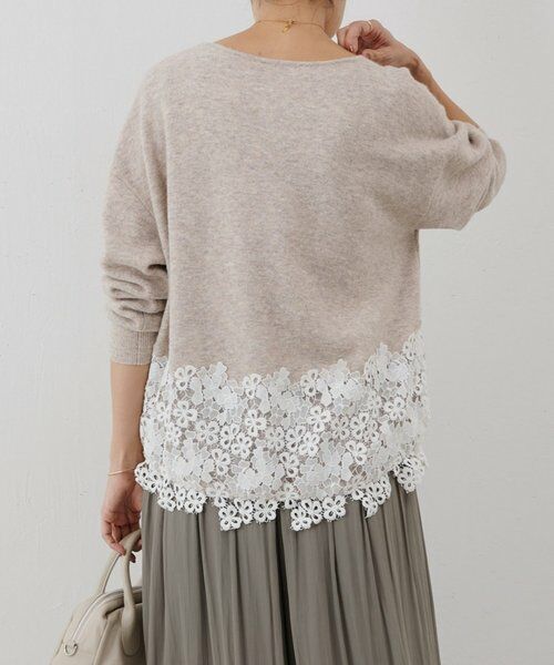 裾レースニット （ニット・セーター）｜BEARDSLEY / ビアズリー